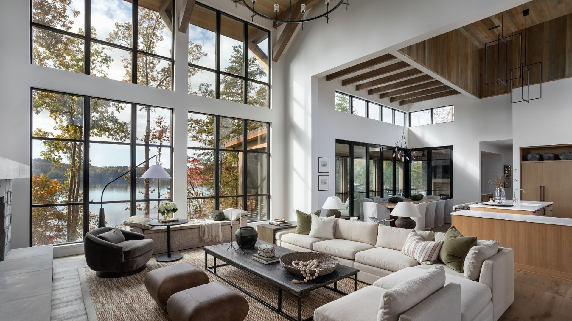 Beautiful modern home interior showcasing professional cleaning and maintenance